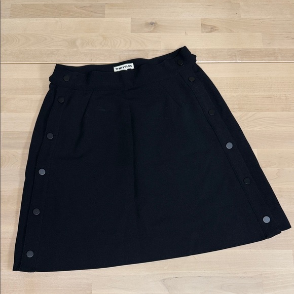 Whistles Dresses & Skirts - Whistles Classic‎ Black A-Line Skirt with Side Buttons